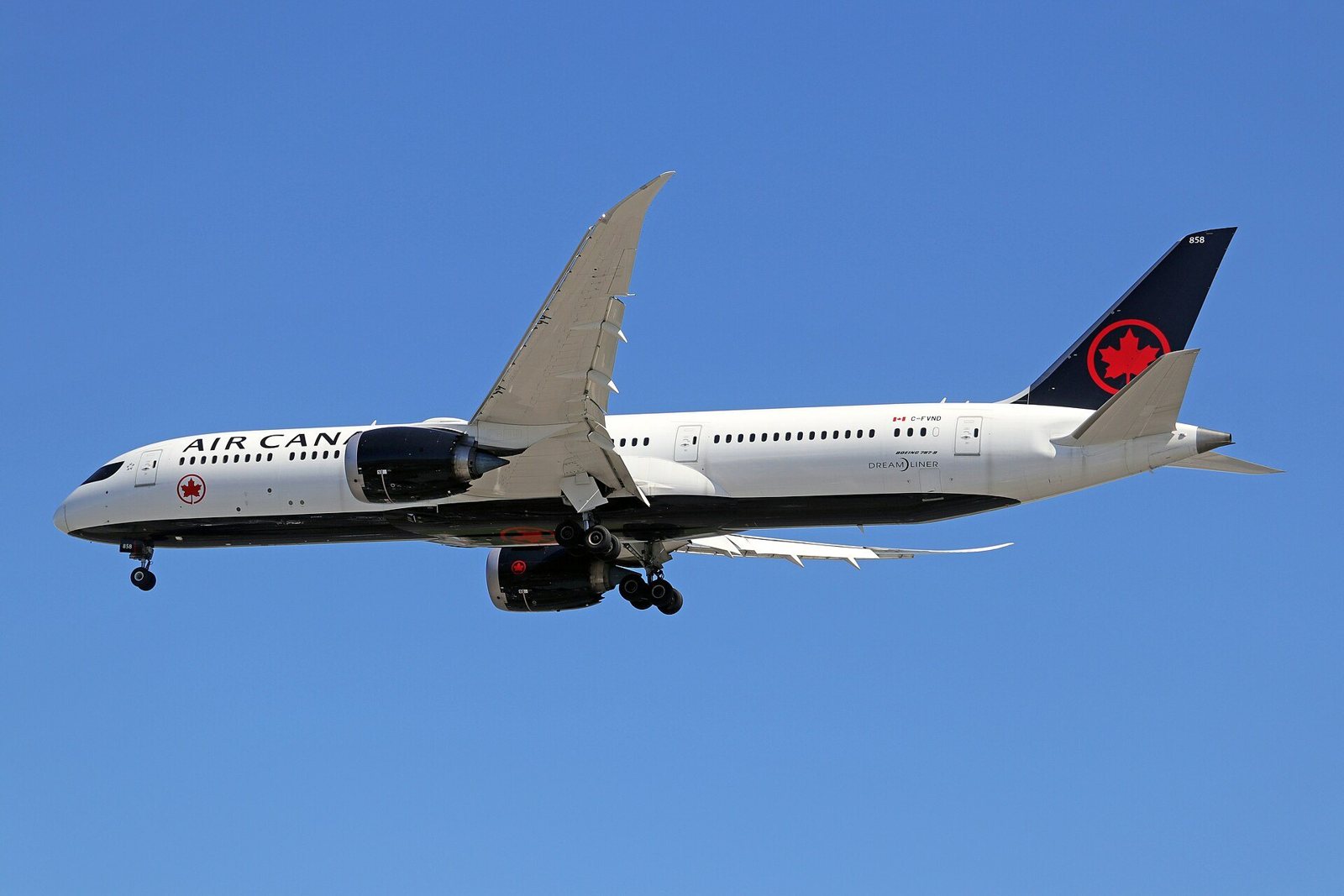 この機種（エア・カナダの787-9）の外観
