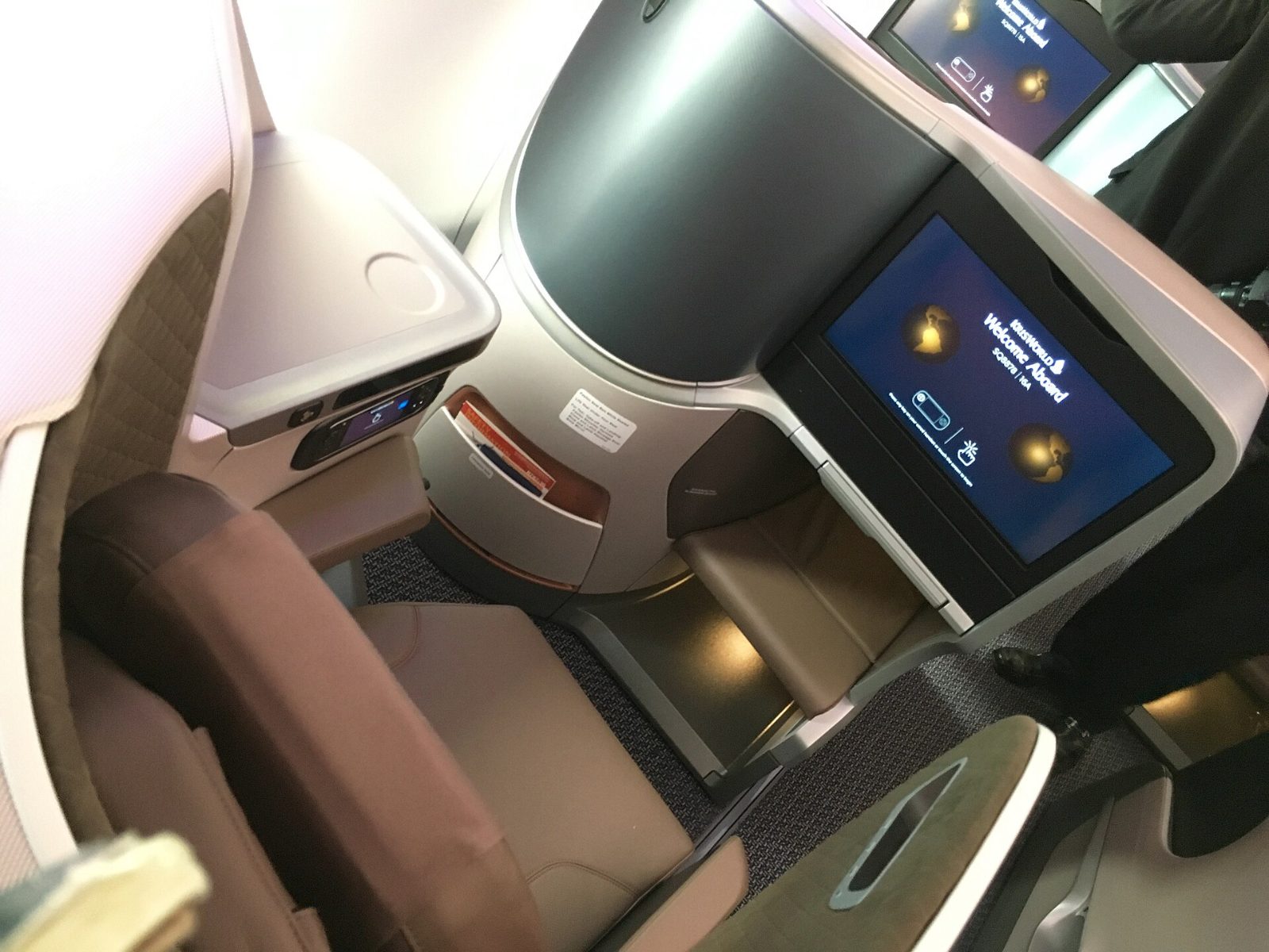 シンガポール航空 787-10 ビジネスクラス（2）